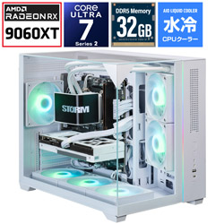 ゲーミングデスクトップパソコン SGL265KS96XTH32G1WH [RX9060XT 16GB