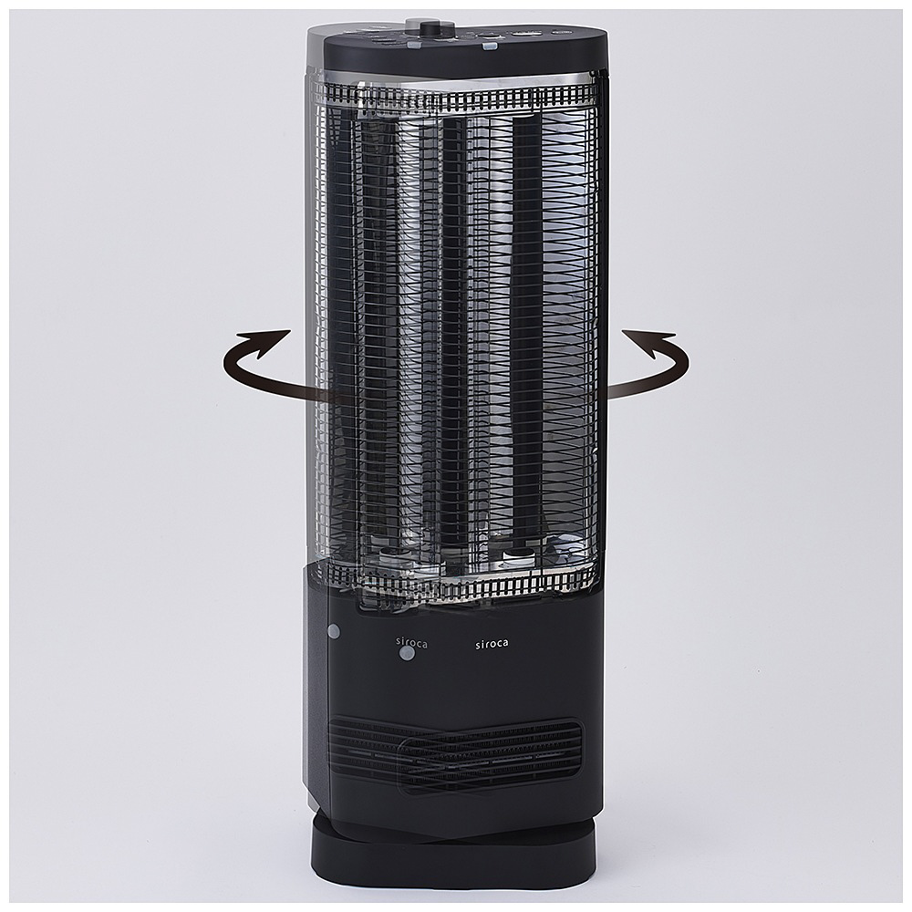 足元ファンヒーター付遠赤外線暖房機 にこポカ ブラック SH-FC151K