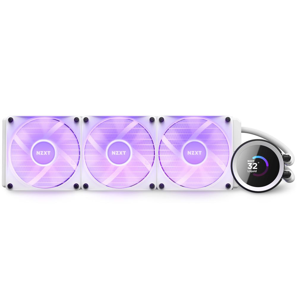 水冷CPUクーラー KRAKEN RGB 360 ホワイト RL-KR360-W1 120mmファンx3