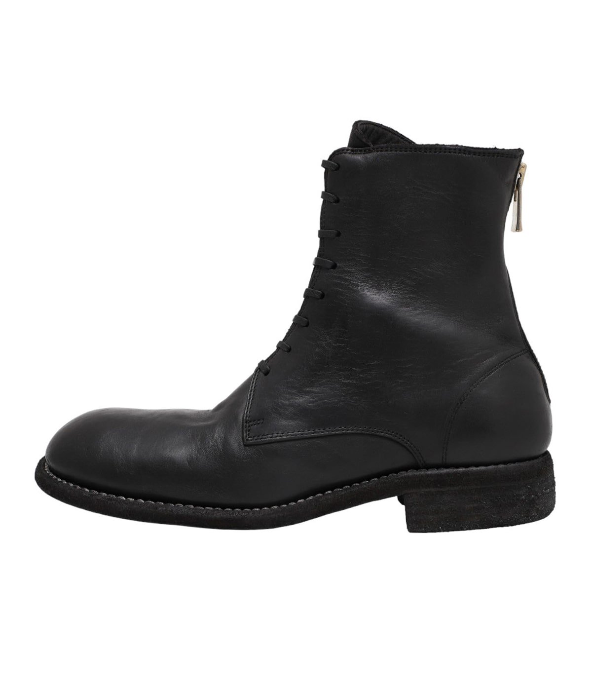LACED UP AND BACK ZIP BOOTS | GUIDI(グイディ) / シューズ レザー