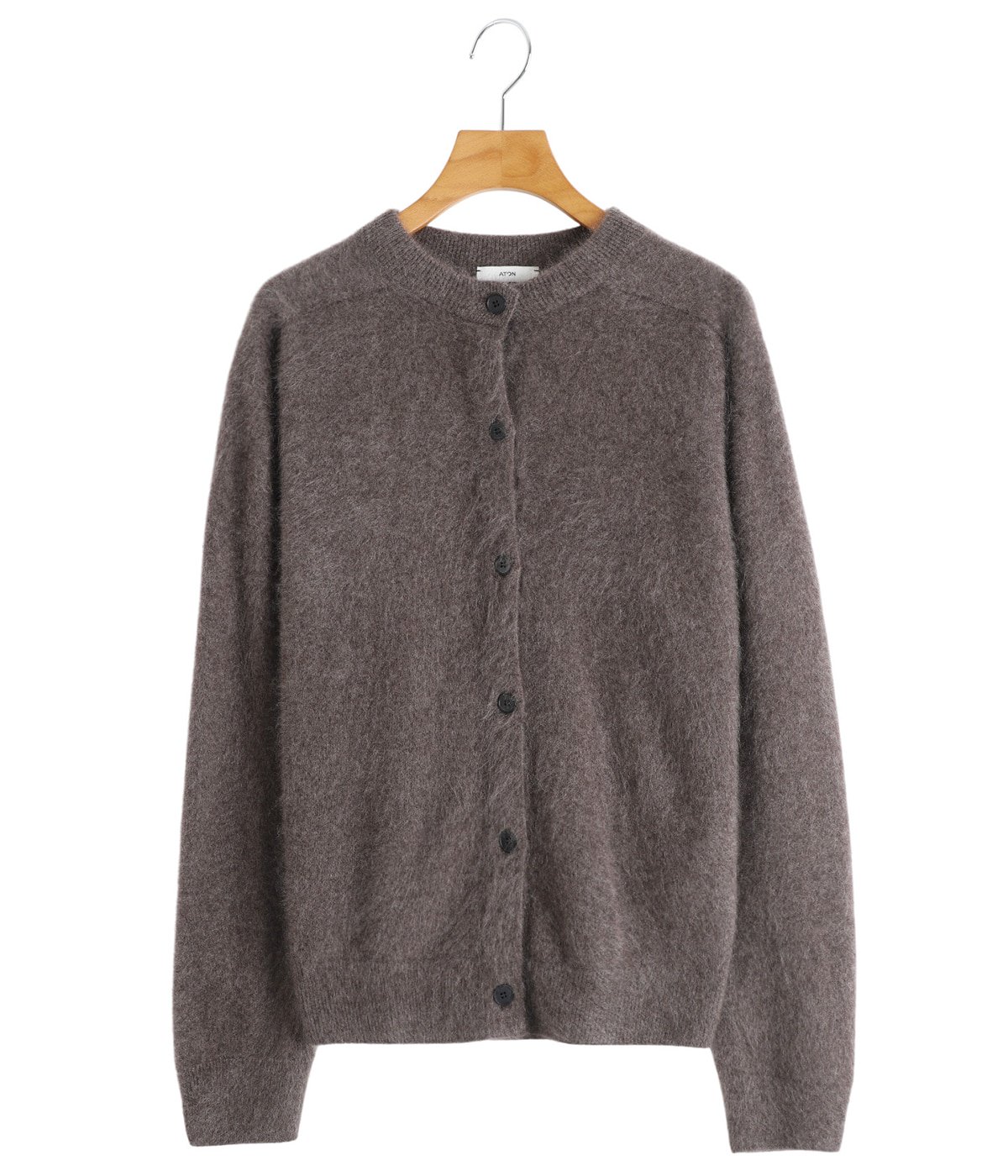 レディース】ROYAL CASHMERE FUR CREWNECK CARDIGAN | ATON(エイトン