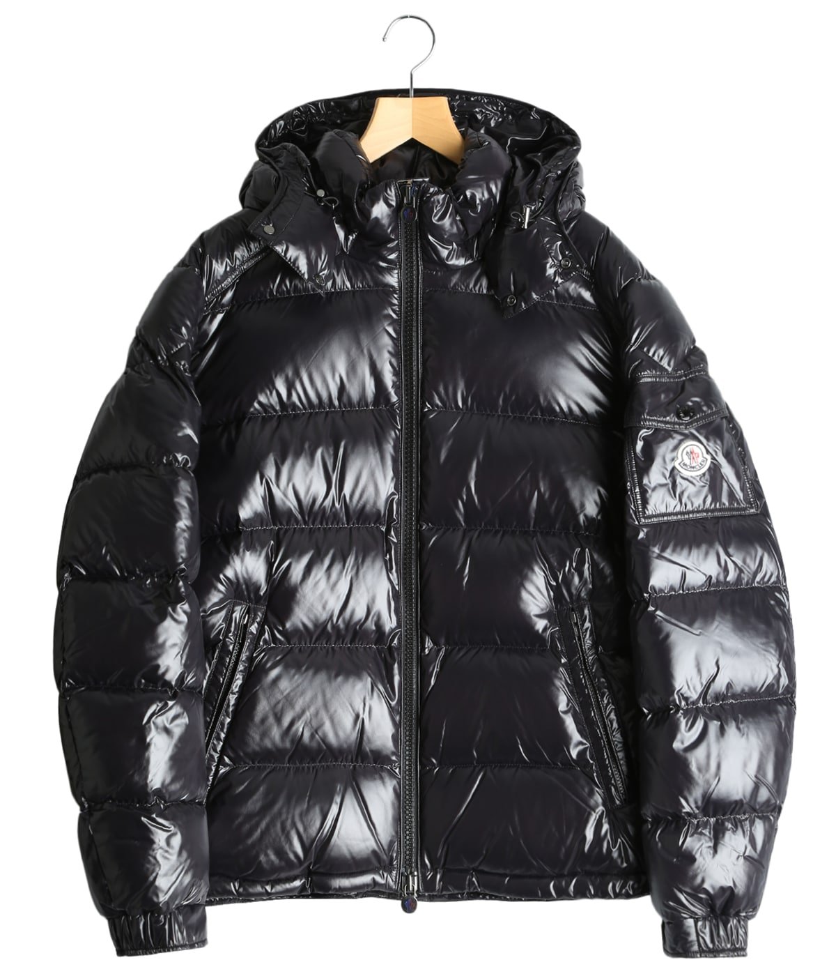 Moncler ブラック フード付きダウンジャケットBADY サイズ0