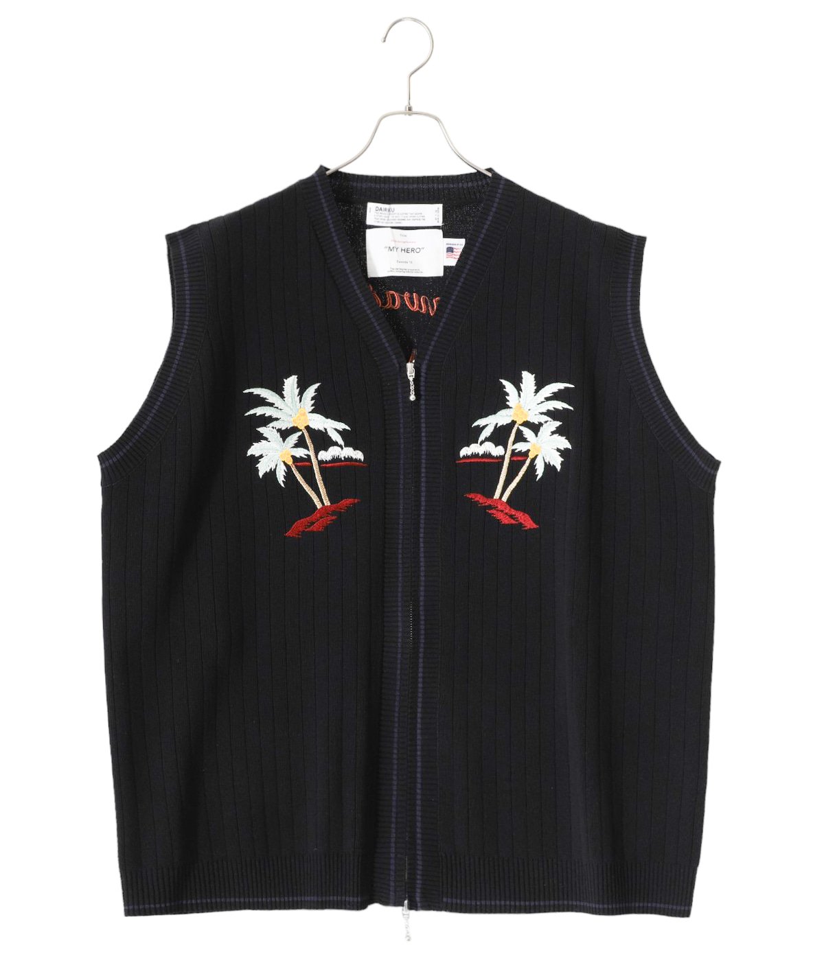 Hawaii“ Zip Up Knit Vest | DAIRIKU(ダイリク) / トップス ベスト