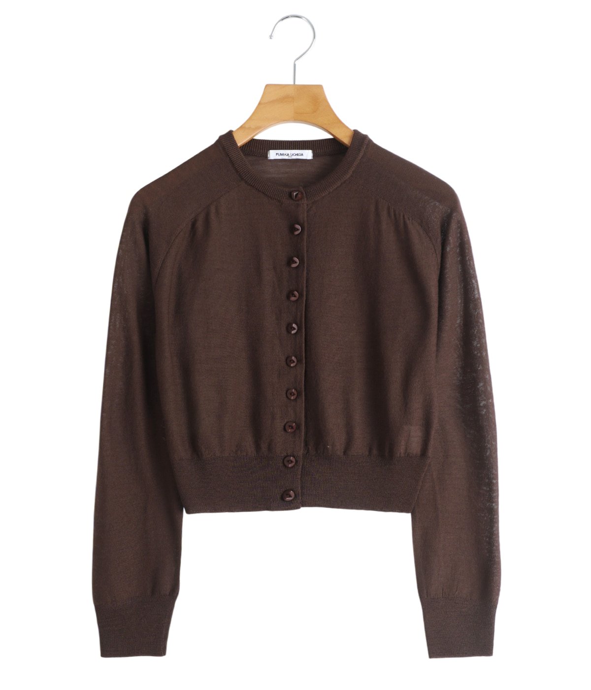 レディース】Knitted crew neck cardigan | FUMIKA_UCHIDA(フミカ