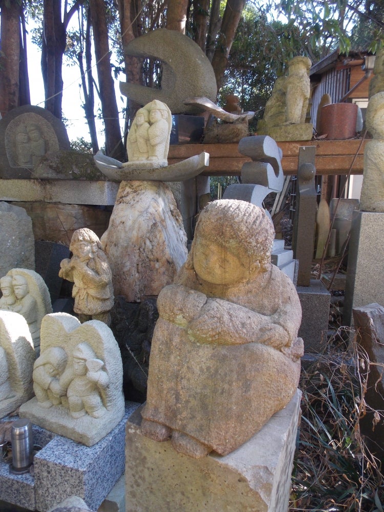 石仏、布袋様、多胡石、倉田辰彦作 【公式通販】