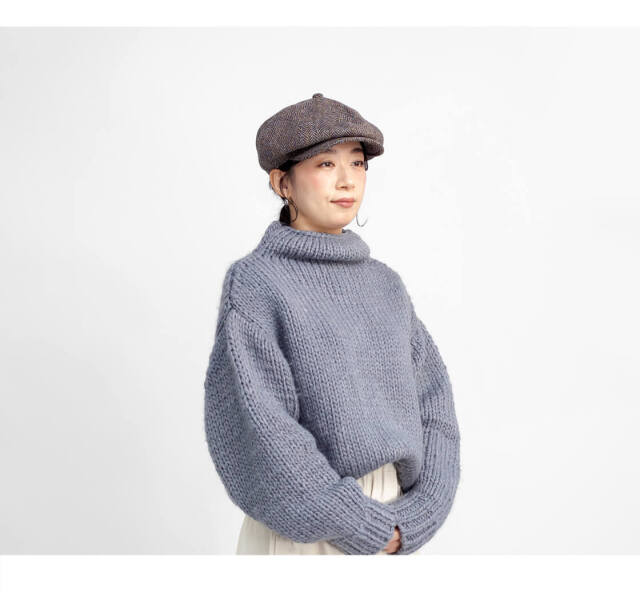 HIGHER ハイヤー ハリスツイード ウールヘリンボーン キャスケット