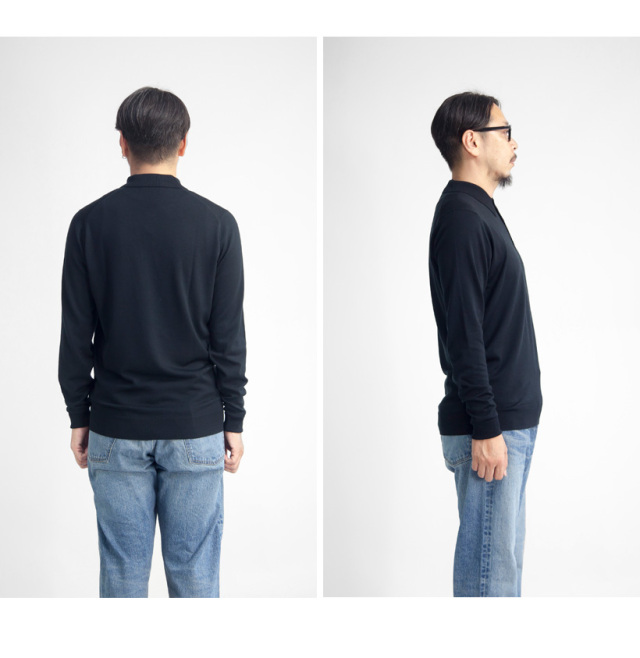 JOHN SMEDLEY ジョンスメドレー DORSET レトロポロ 長袖ニット
