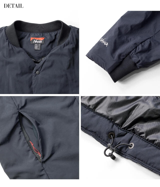 NANGA ナンガ ノーカラーソフトダウンカーディガン メンズ