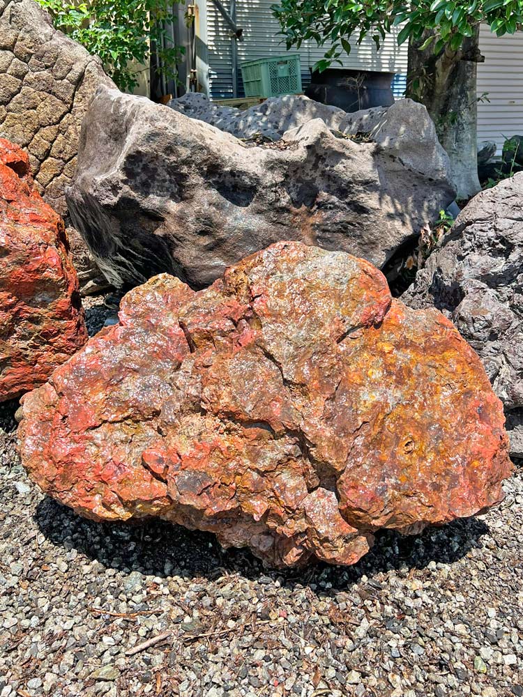 津軽錦石（青森県産）銘石 庭石 景石 110cmサイズ 碧玉 ジャスパー 坪