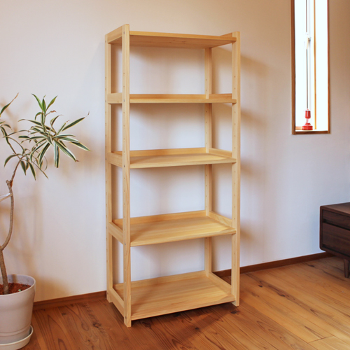 ひのきオープンラック 6035 木製 本棚 飾り棚 収納棚