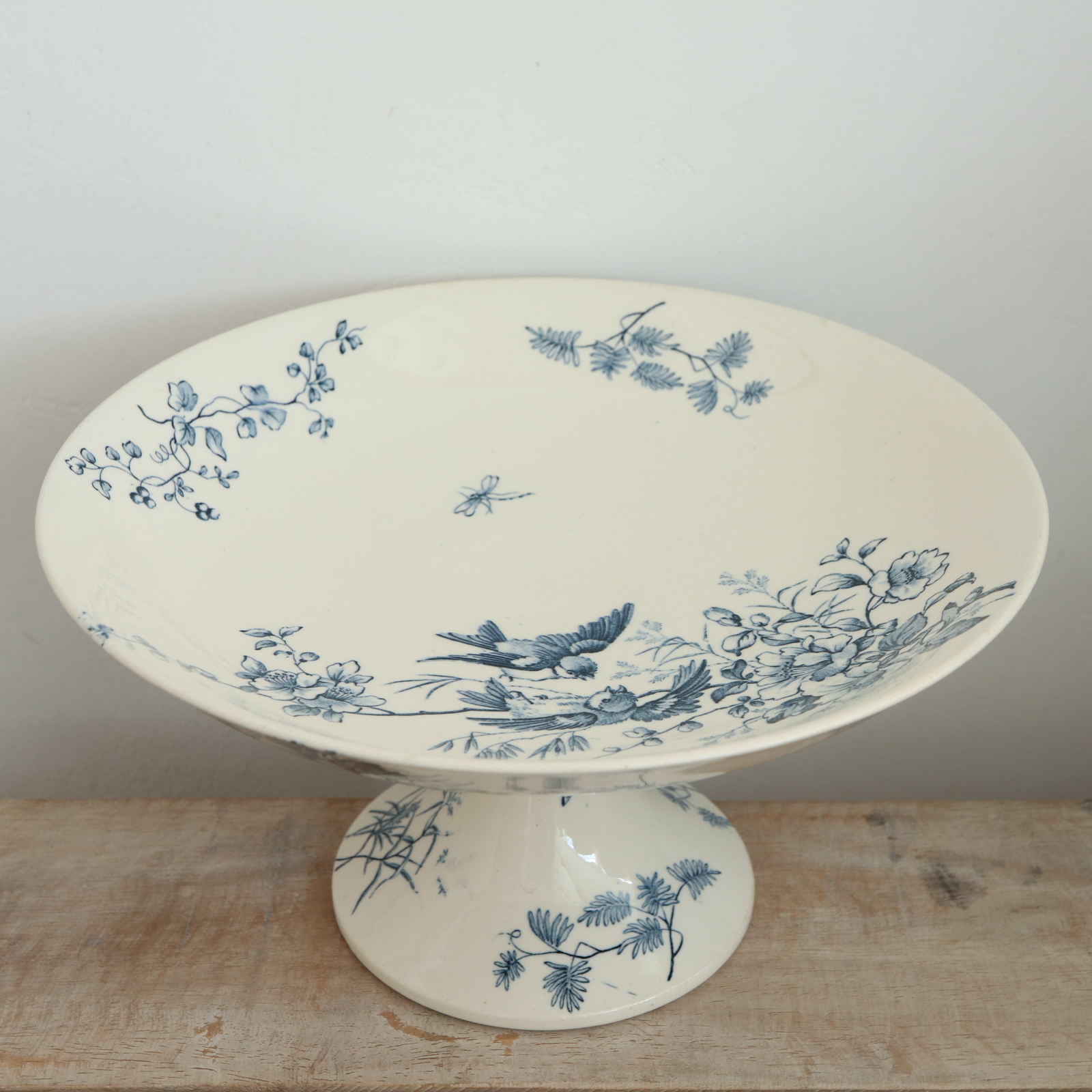 アンティーク コンポティエ 小鳥 MIGNON フランス ロンウィー製 LONGWY