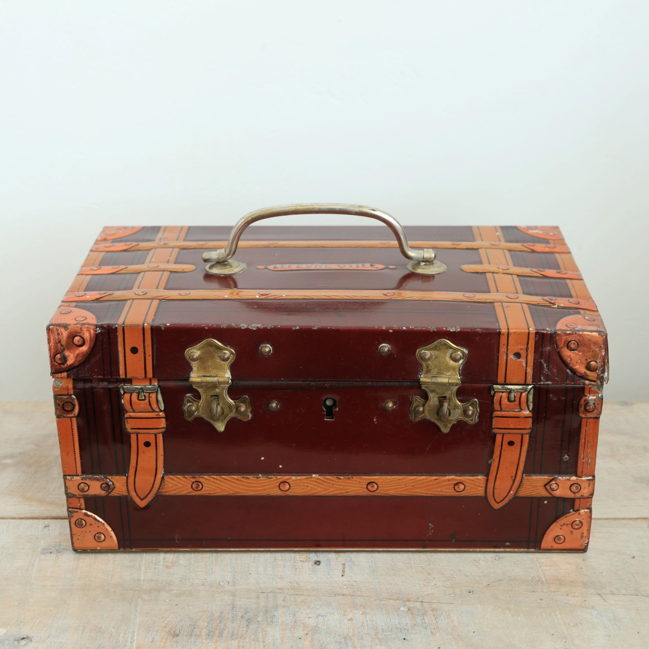 LU ビスケット アンティーク トランク 缶 LEFEVRE-UTILE