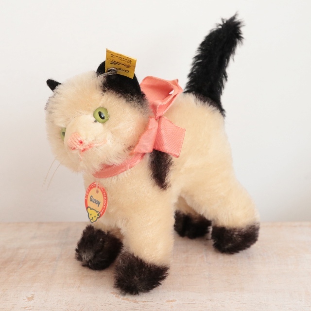 アンティーク シュタイフ ネコ Steiff Gussy 12cm