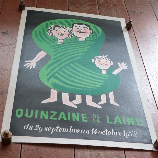 サヴィニャック 毛糸の2週間 ビンテージポスター Quinzaine de la laine
