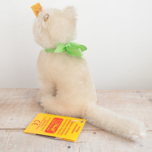 アンティーク シュタイフ ネコ 白猫 Steiff Kitty Cat 12cm