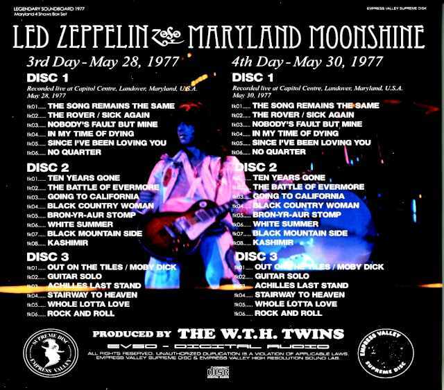 Led Zeppelin レッド・ツェッペリン/メリーランドの月明かり Vol.2 MD