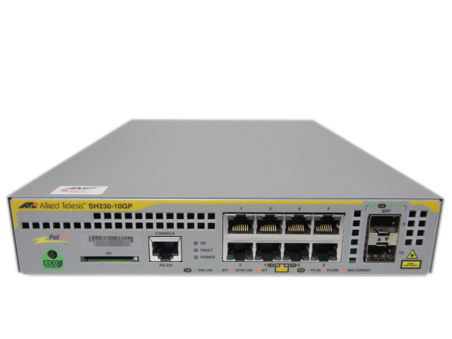 8ポートスイッチングハブ AT-SH230-10GT 新品 アライドテレシス
