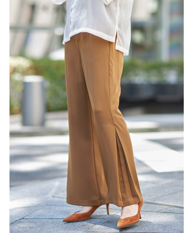 サイドボックスタックフレアパンツ