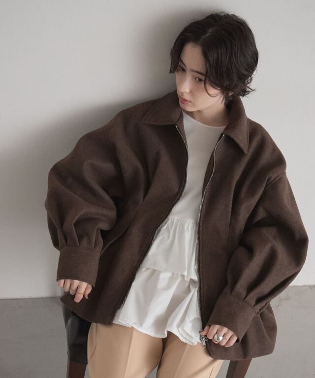 オフィシャルサイト限定】ウエストタックフェイクウールコート