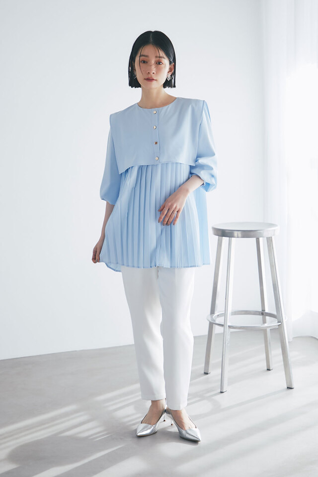 セーラーカラープリーツチュニック