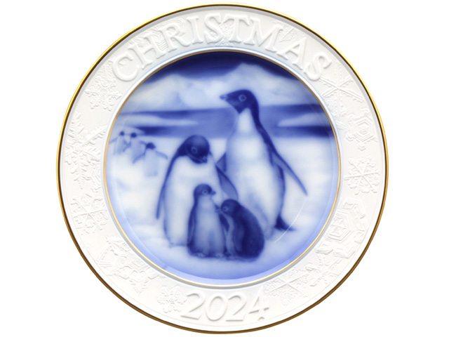 2024年クリスマスプレート「アデリーペンギンの親子」