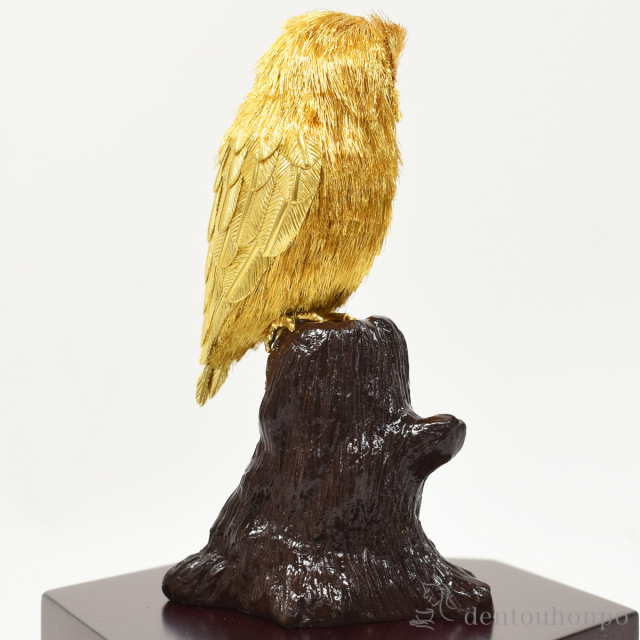 送料無料】 純金 フクロウ F 40g / 光則（金工芸） 高級 コレクション