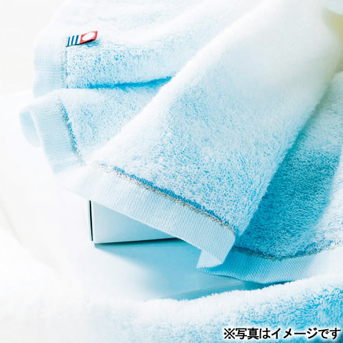 わたいろ nishikawa今治タオル バスタオル&フェイスタオル2P ブルー