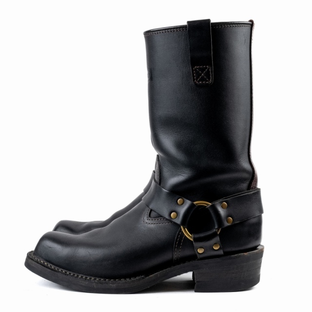 OUTLET WESCO Harness Boots Black x Burgandy Narrow Shaft BRN Lined