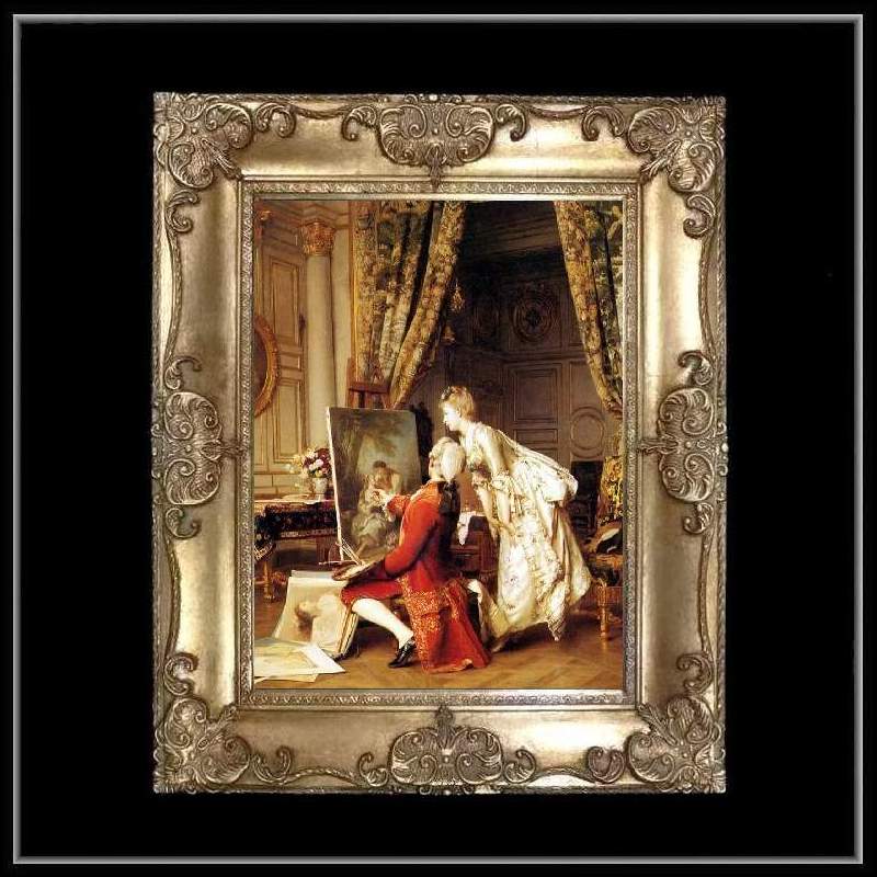 fu-collection】 ヨーロッパ名画 ロココ調 ゴールドダブルフレーム