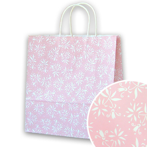 袋探（ふくろたん）】手提げ紙袋 ロマンピンク（200枚入）