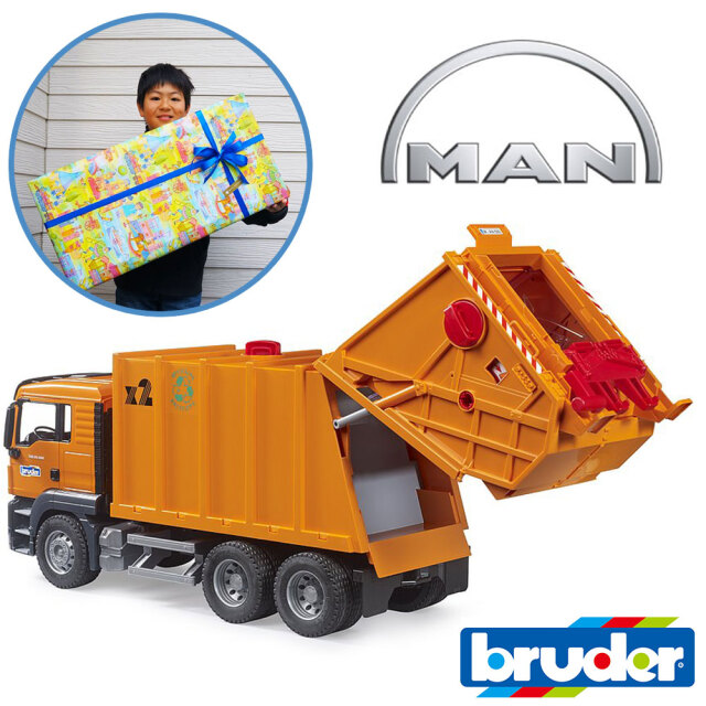 bruderブルーダー MAN TGS ごみ収集車 オレンジ