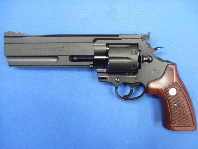 マルシンコンストリクターブラックヘビーウェイト木製グリップリボルバー