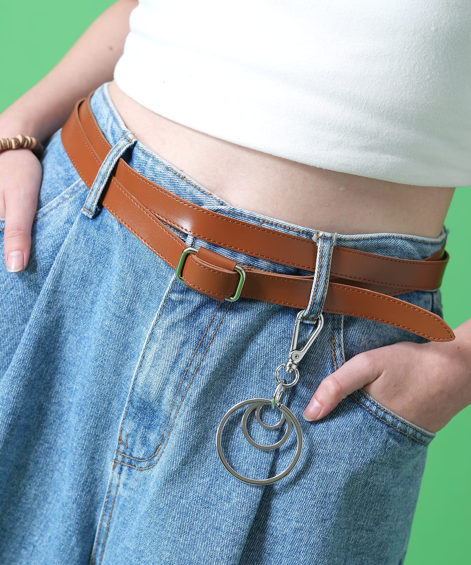 レザーロングベルト / メンズ レディース 細め ankoROCK(アンコロック