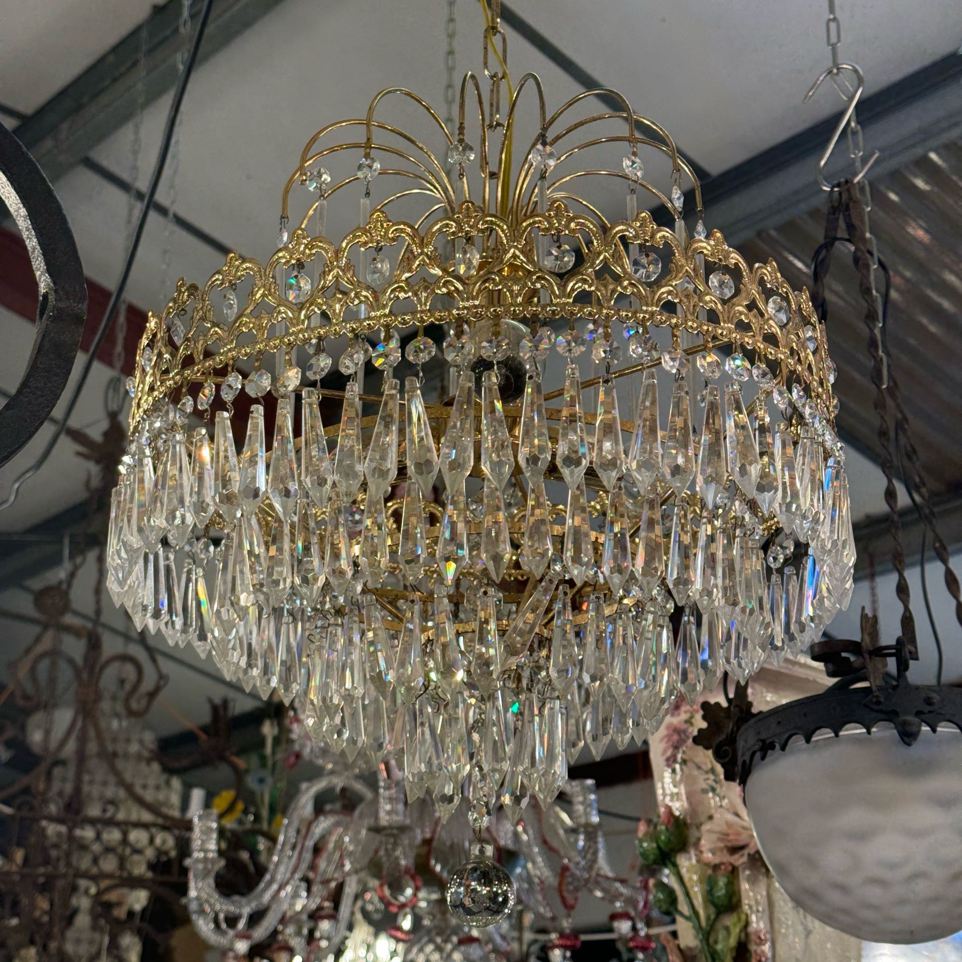 イタリア 1960年代 ガラス シャンデリア