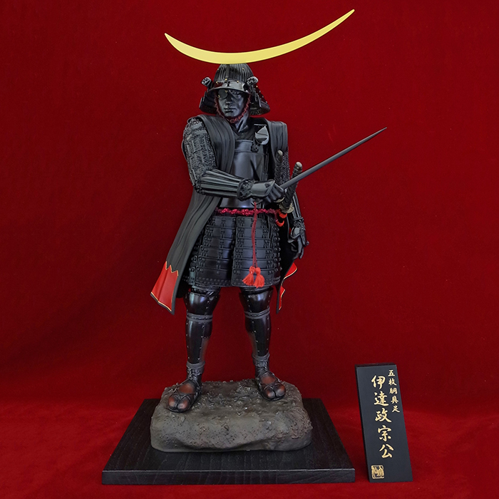 伊達政宗 黒漆五枚胴具足 着用・武将像 鎧 甲冑 精巧な鎧姿 五月人形