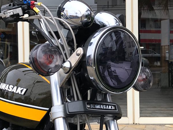 Z1 Z2 純正タイプ ウインカー スモークレンズ ショートステー付 4個セット