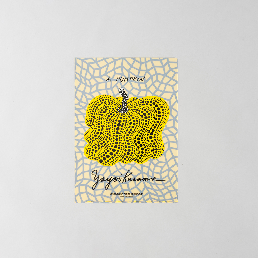 草間彌生クリアファイル 南瓜_Yayoi Kusama Pumpkin File Folder