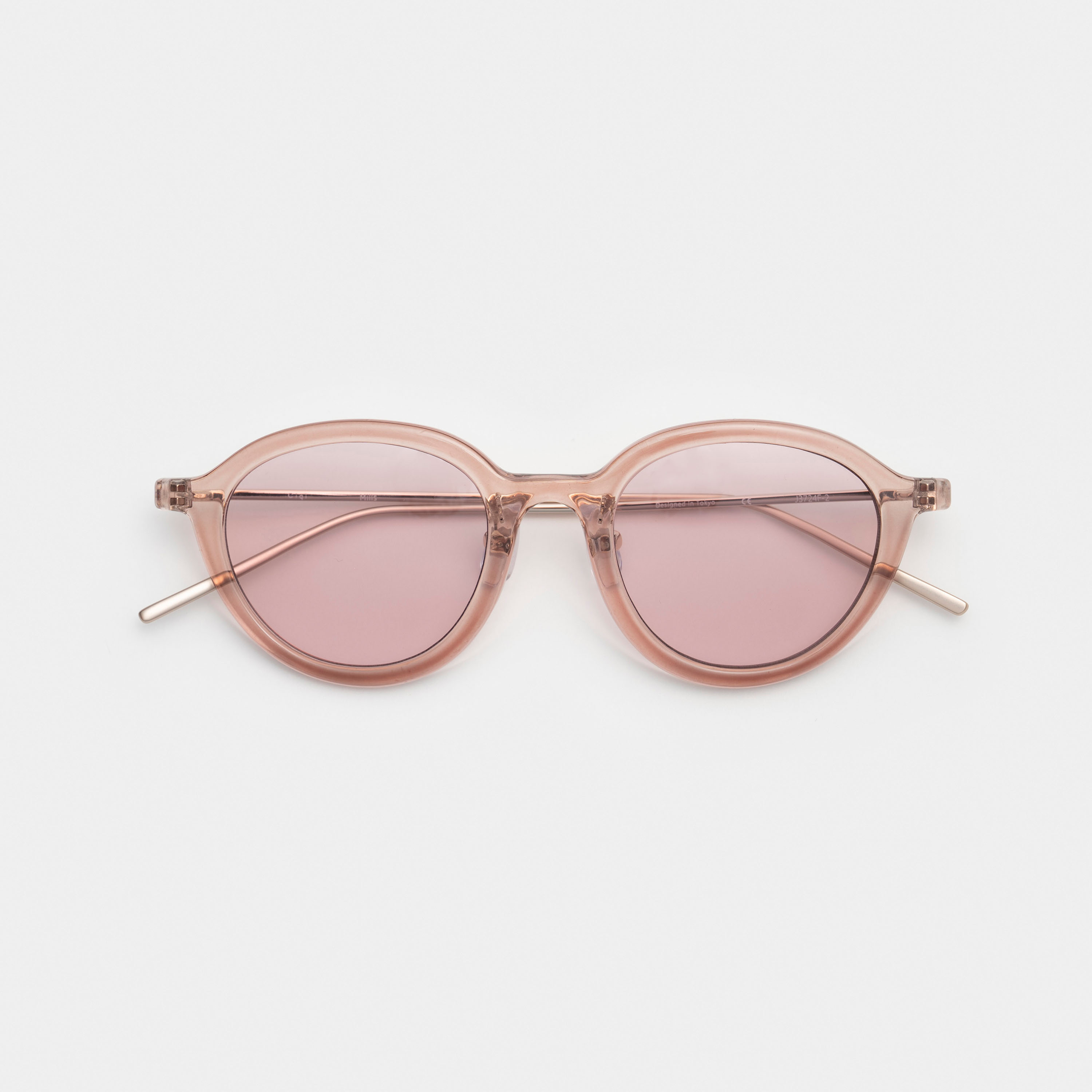 MILLS Clear Pink / Pink Lens sunglasses《ミルズ クリアピンク