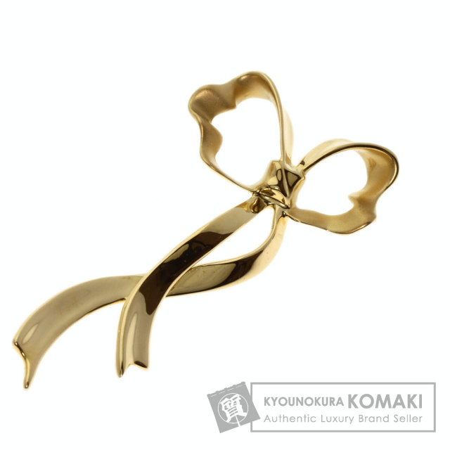 TIFFANY&Co. ティファニー リボン ブローチ K18イエローゴールド