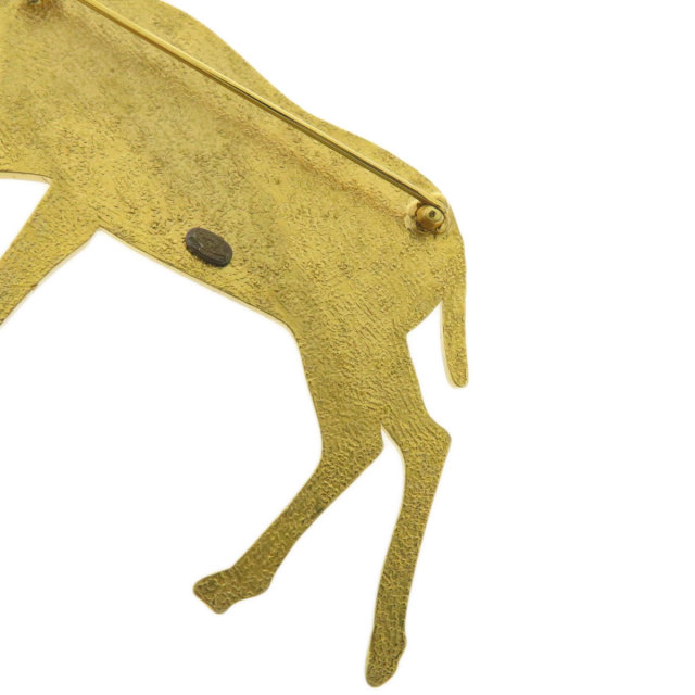 CHANEL シャネル トナカイモチーフ ココマーク ブローチ 金属製