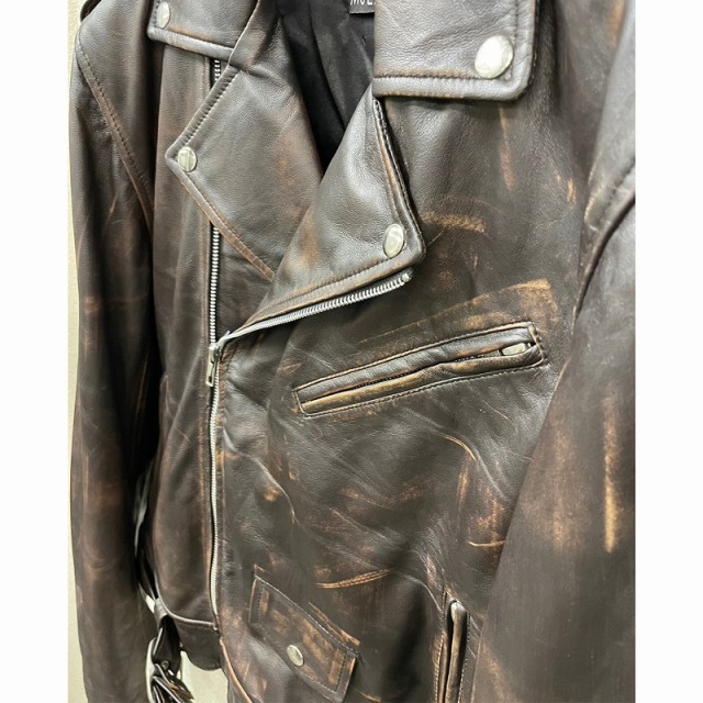 ラムレザー US ダブルライダースジャケット メンズ レザージャケット