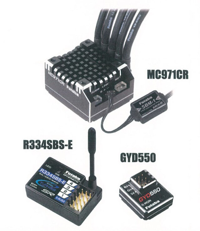 フタバ RGMセット レシーバーR334SBS-E+ジャイロGYD470+モーター