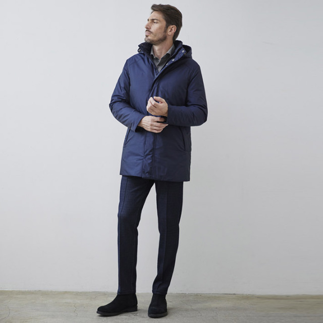 ドビー メモリー フーデッド ダウン コート アウター 240801 G-STAGE