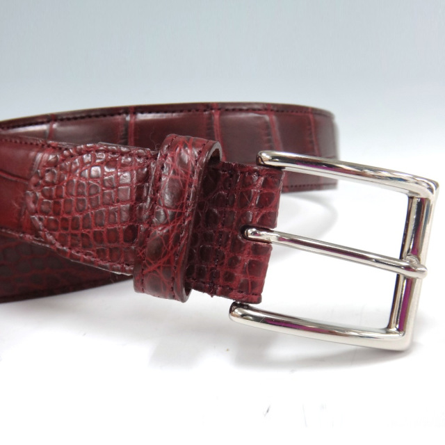 隠しオメガタイプベルト［M0810K］ クロコダイルレザーショップ ガウディ