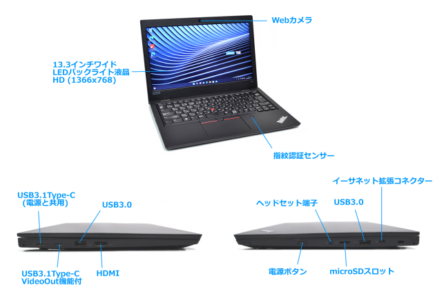 ノートパソコン Windows11 Lenovo ThinkPad L380 第8世代 Core i5