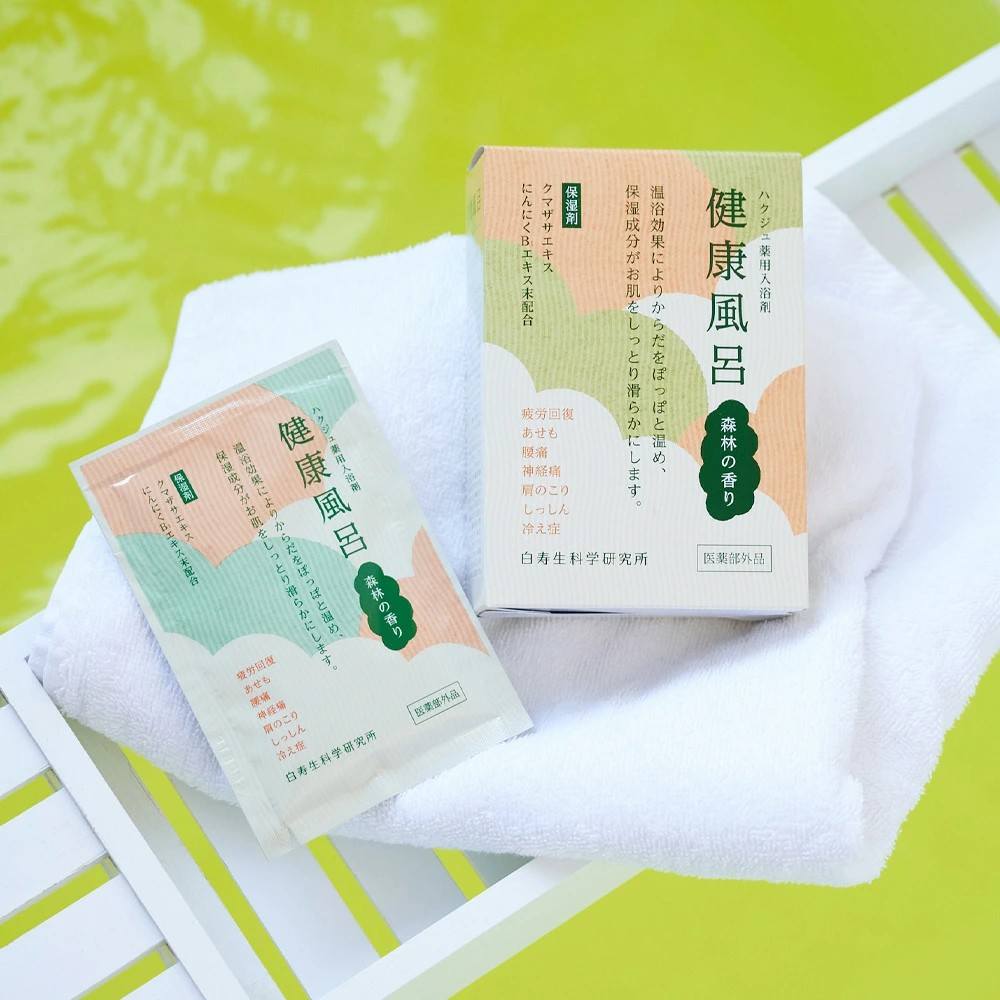 クマザサ、ニンニク配合 薬用入浴剤【健康風呂 森林の香り