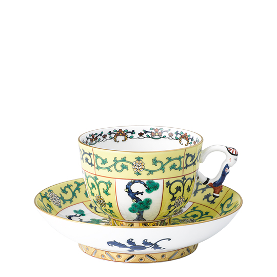 西安の黄] ラージカップ&ソーサー