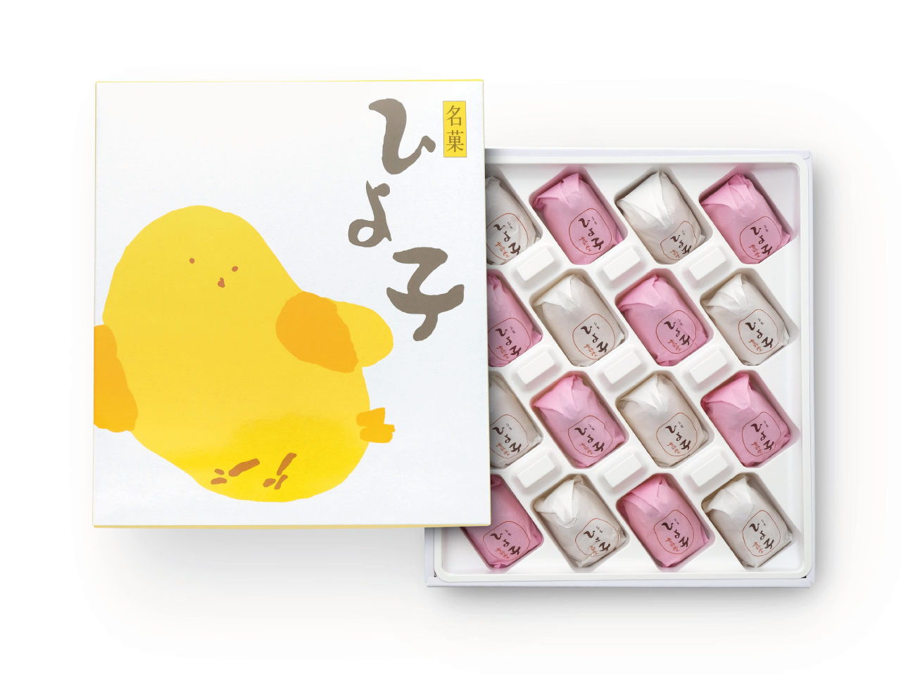 ひよこの形のお菓子「紅白ひよ子16個入」～公式ひよ子オンラインショップ
