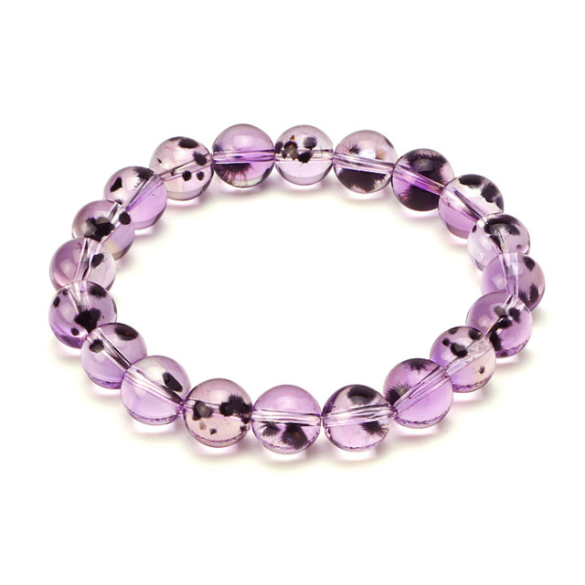 ブレスレット アメジスト SA ロマネサイト入り 10φ 20玉 No.70 | 神棚