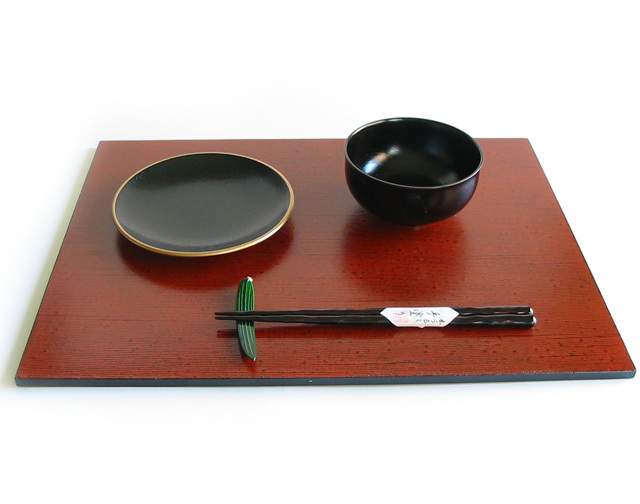 両面板膳 布着せ 根来曙 木製 ランチョンマット（製造中止） 漆器の井助